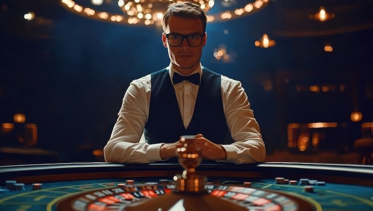 Pemain menikmati live casino dengan dealer profesional di platform kayatoto